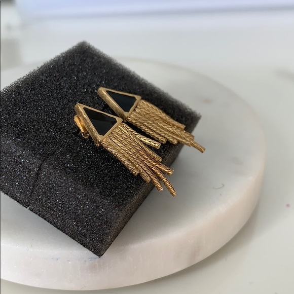 Petite Madewell Gold Fringe Earrings - Picture 2 of 3